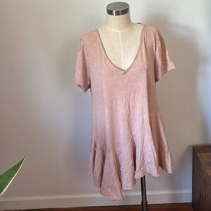 [Anthropologie] Eri + Ali cotton blush Asymmetric T